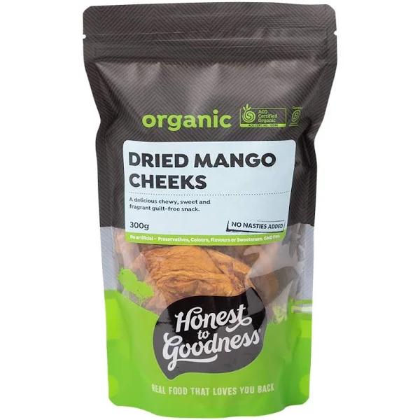 Honest To Goodness Organic Dried Mango Cheeks, 300 G