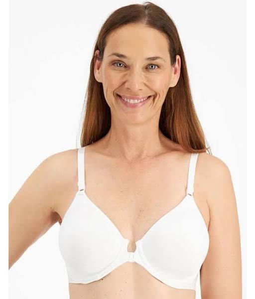 Playtex Front Closure Bra, White, B-DD