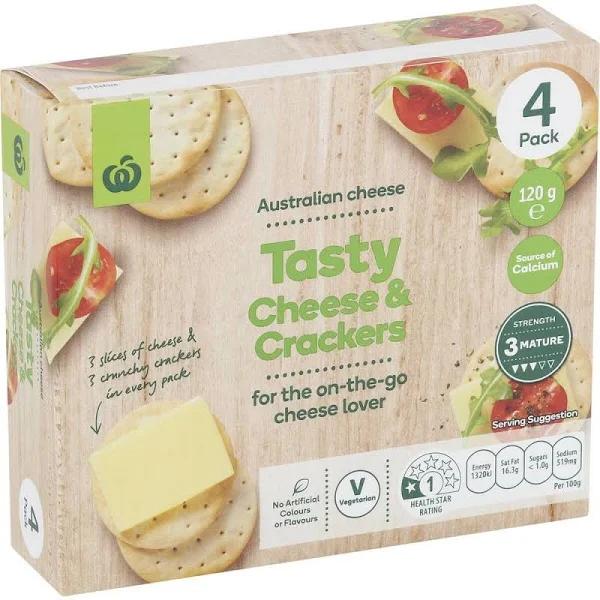 Woolworths Tasty Cheese & Crackers 4 Pack