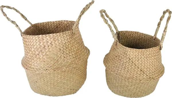 Home Living Store - Byron 2 Piece Seagrass Baskets Foldable