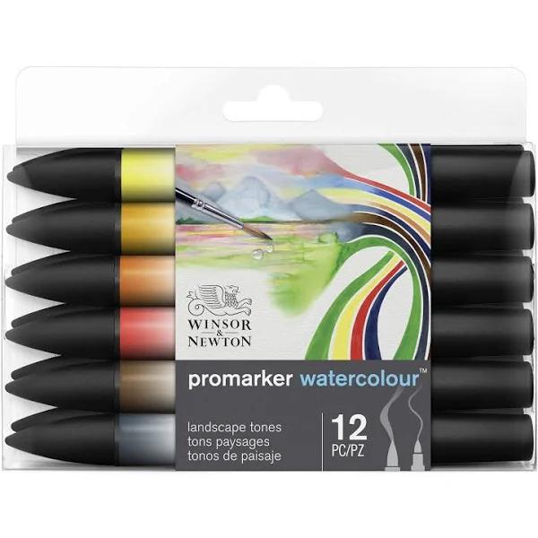 Winsor & Newton: Promarker Watercolour - Landscape Tones (Set of 12)