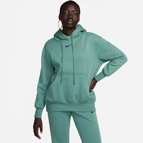 Nike Womens Phoenix Fleece Oversized Pullover Hoodie Green XS