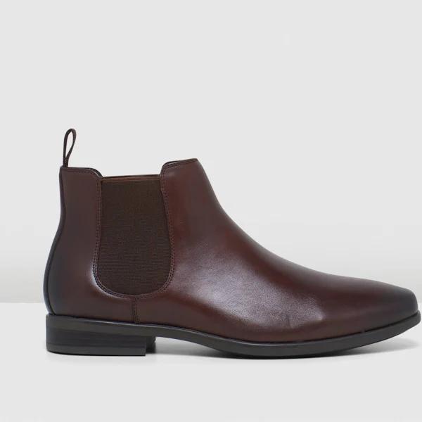 David Jones Hush Puppies Norris Chelsea Boot in Brown, Size 9 AU