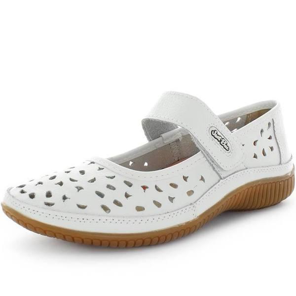 Just Bee Womens Flats White Size 39 Cale Basic