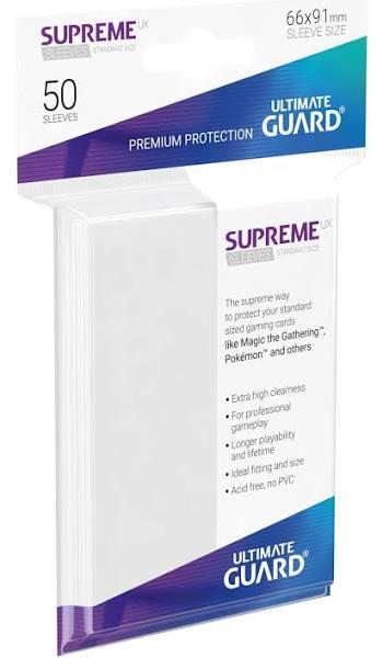 Ultimate Guard 50 Supreme UX Sleeves Standard Size White