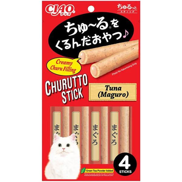 CIAO Churu Rolls Tuna Flavor 4x7g | Wet Cat Treats | Petso Au