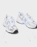 New Balance White & Black 530 Sneakers