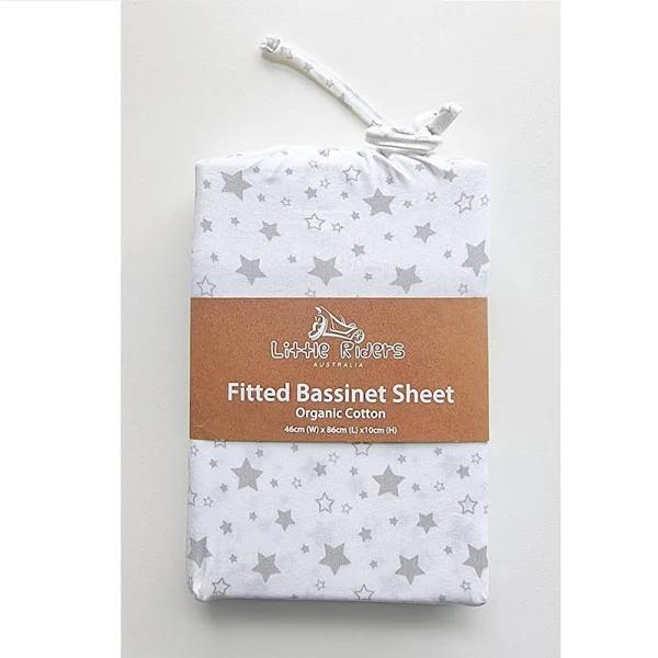 2 x Fitted Sheets For Baby Bassinet - Classic