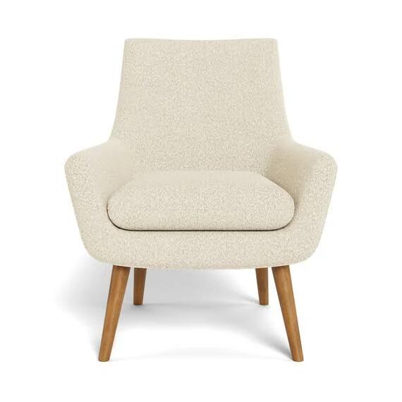 Retro (No Buttons) Fabric Occasional Armchair Ivory by Freedom