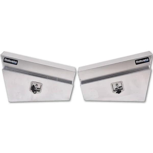 Under Tray Tool Box Underbody Pair Set 750mm Aluminium