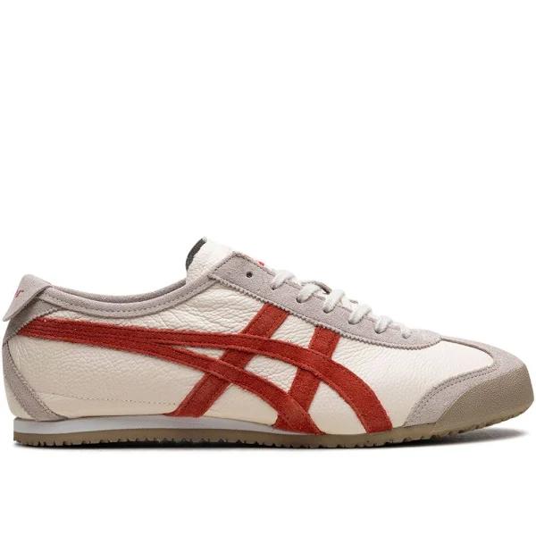 Onitsuka Tiger Mexico 66 Vin Beige White Red Shoes - Size 6.5 - beige/white/red