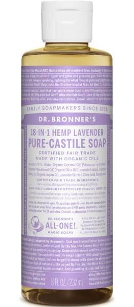 Dr. Bronner's Lavender Pure-Castile Liquid Soap 237 ml