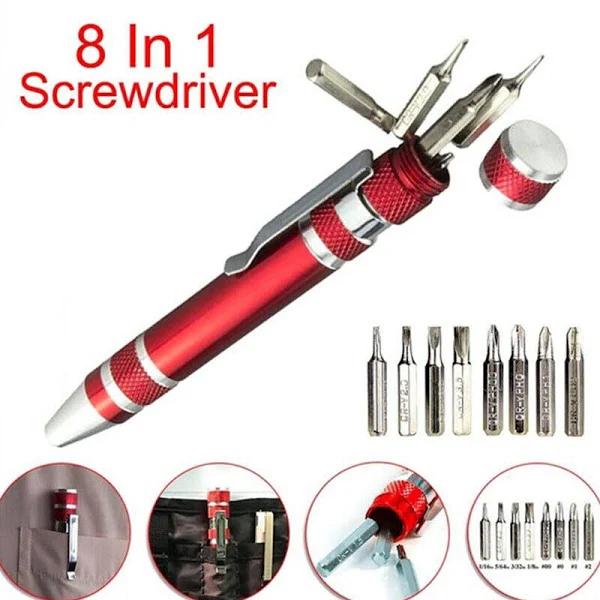 Multifunction 8 In 1 Pocket Precision Mini Screwdriver Pen Repair Hand