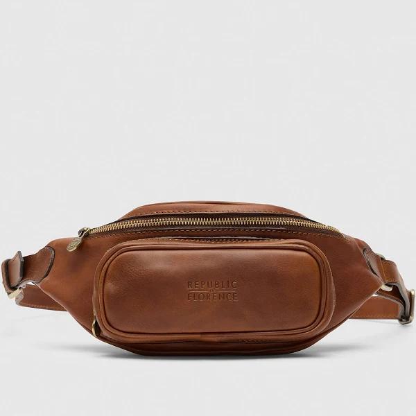 Republic of Florence - Men's Brown Messenger - Marius Matt Brown Sling Bag - Size One Size at The Iconic