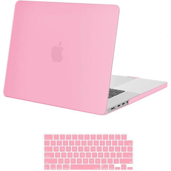 Suitable For Macbook Pro 16 Inch Case 2023 2022 2021 M2 A2780 A2485 M1 Pro/Max Hard Shell Case Keyboard Cover Pink