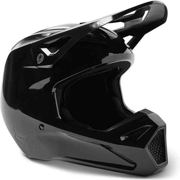 Fox V1 Solid Black Helmet - L