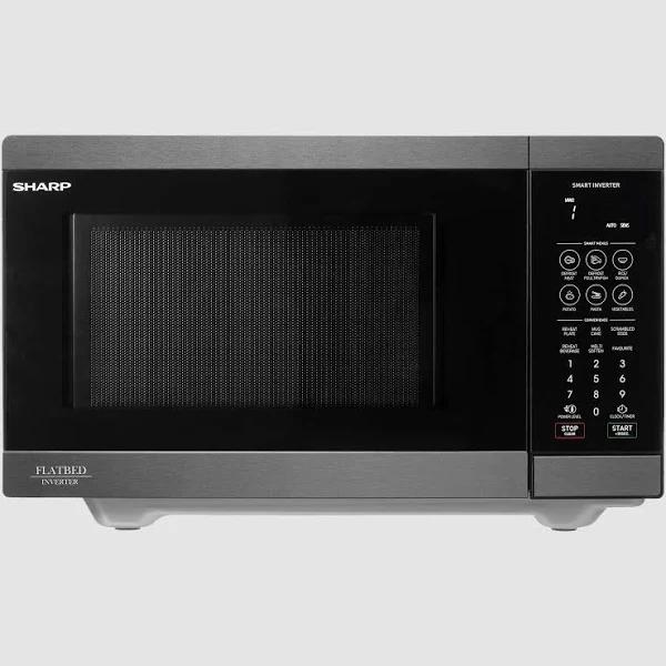 Sharp 26L Electric Flatbed Inverter Microwave Black Stainless