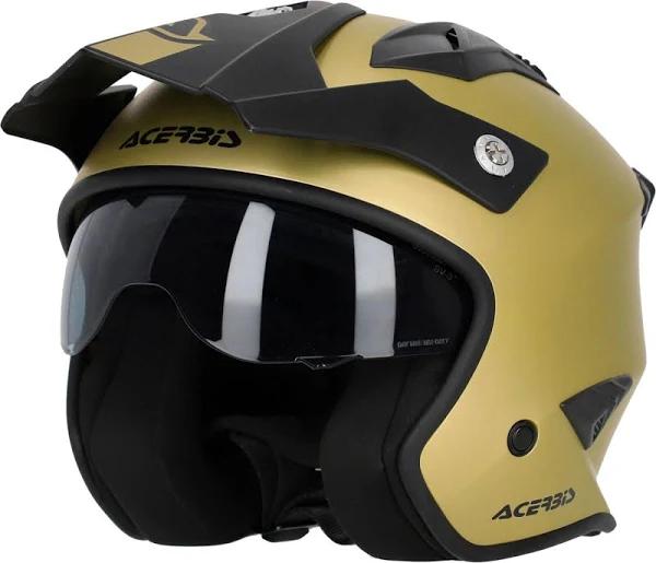 Acerbis Aria Metallic Jet Helmet, Gold, Size L