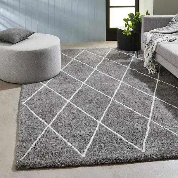 Kmart Trellis Rug-Extra Large, Grey Size: XL