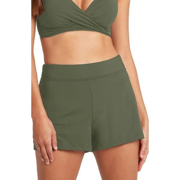 Sea Level Eco Essentials Swim Shorts - Khaki - 14 Khaki