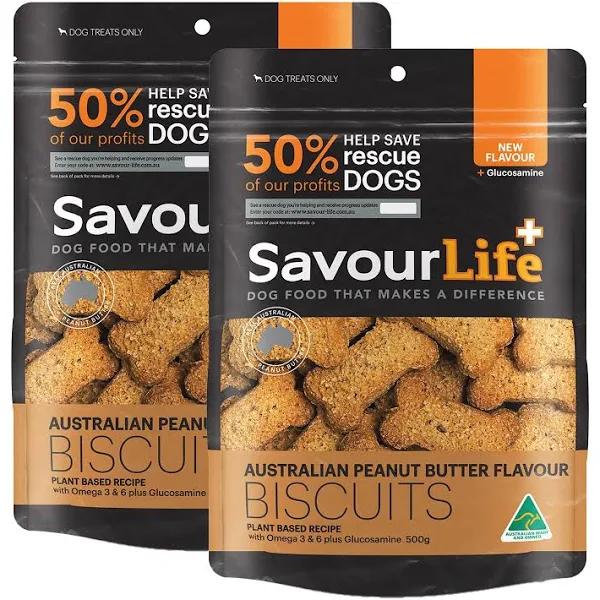 Savourlife Australian Peanut Butter Flavour Biscuit Treats for Dogs 1kg by Budget Pet Products