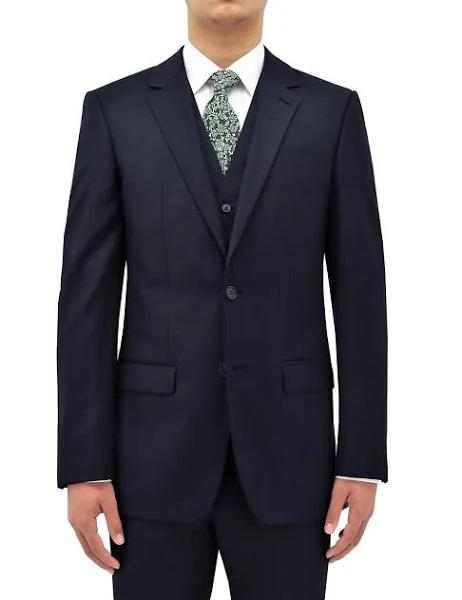 Boston Classic Fit Michel Suit in Navy Pure Wool - Big Man Sizes Mens