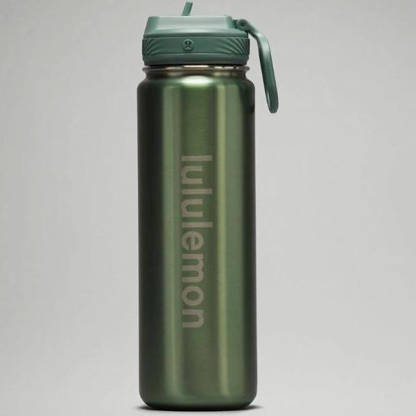 Back to Life Sport Bottle 710ml Straw Lid in Grey Eucalyptus | by lululemon