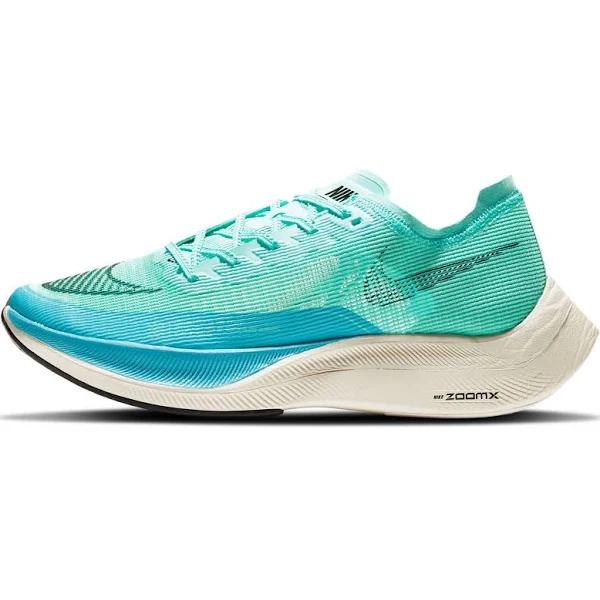 Mens Nike ZoomX Vaporfly Next% 2/AURORA GREEN/BLACK-CHLORINE Blue/9.5