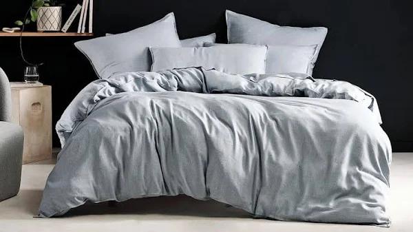 Linen House Rejeaneration Rialta Silver Quilt Cover Set - Queen