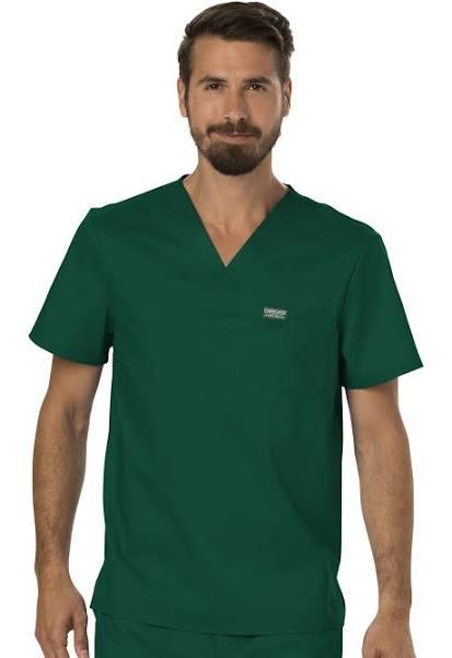 Cherokee Workwear Revolution Men's V-Neck Scrub Top - M - Hunter