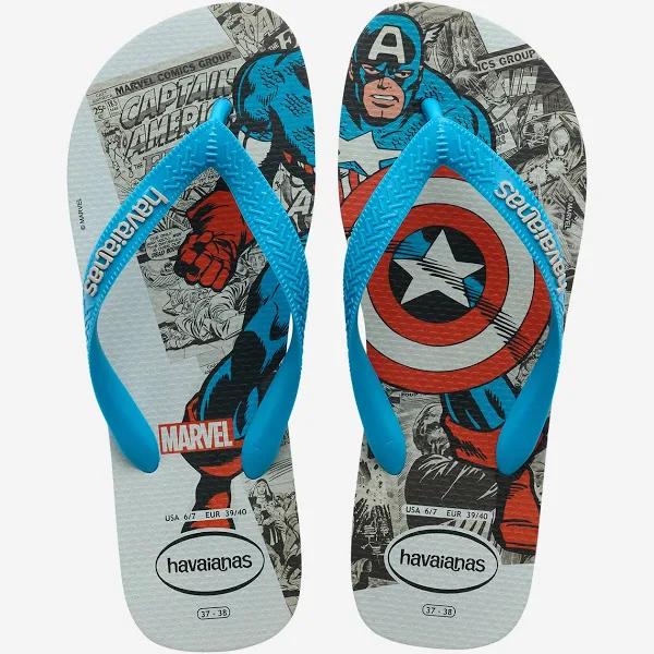 Havaianas Kids Top Marvel Classics Marvel Classics Blue Rubber Flip-flops