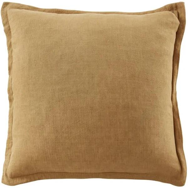 Adairs Jamie Linen Tobacco Cotton Cushion