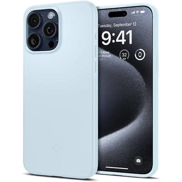 SPIGEN iPhone 15 Pro Case, 6.1 2023 Genuine Ultra Thin Fit Hard Slim PC Cover For Apple - Mute Blue