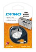 Dymo LetraTag 12mm x 4M Silver Tape