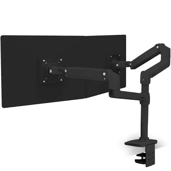 Ergotron LX Dual Monitor Stacking Arm (Matte Black)