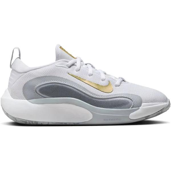 Nike IsoFly GS Kids Basketball Shoes White/Gold US 5