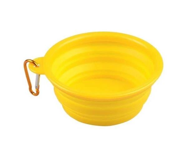 Portable Pet Silicone Bowl - Yellow - AfterPay & zipPay Available