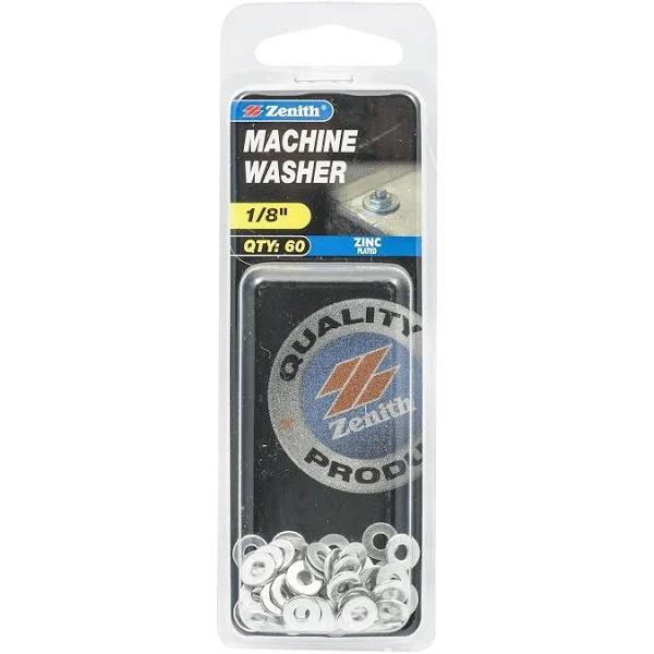 Zenith 1/8" Zinc Plated Machine Washer - 60 Pack