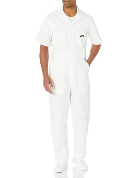 Dickies 33999 Short Sleeve Coveralls - White, XL