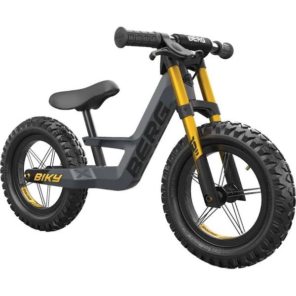 Berg Biky Cross Grey 12" Inch Wheel Kids Balance Bike With Handbrake