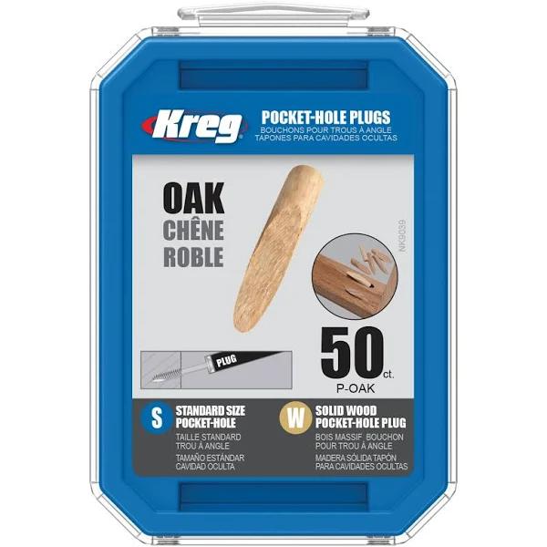 Kreg Oak Wooden Pocket Hole Plugs - 50 Pack