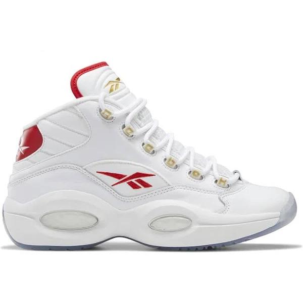 Reebok Question Mid Dr. J Mens Basketball Shoes (White/Red)