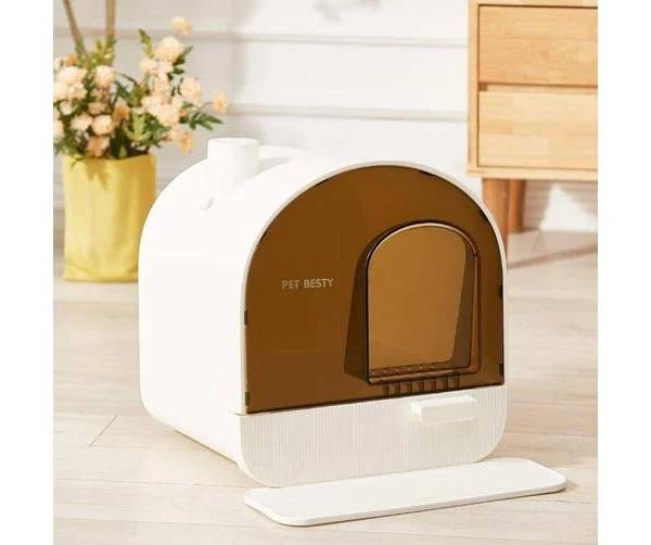 Arched Chimney House Enclosed Cat Litter Box