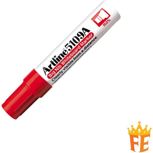 Artline 5109A Whiteboard Marker 10mm Chisel Nib Red