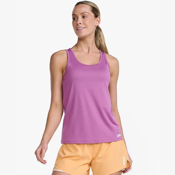 2XU Aero Singlet - Womens | Sole Motive L / Mauve/White Reflective