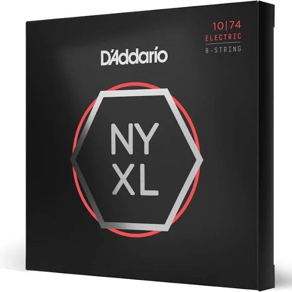 D'Addario NYXL1074 10-74 Light Top/Heavy Bottom Nickel Wound 8-String Electric Guitar Strings