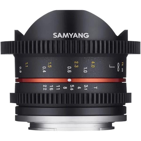 Samyang 8mm Fisheye T3.1 VDSLR II Canon M APS-C Lens