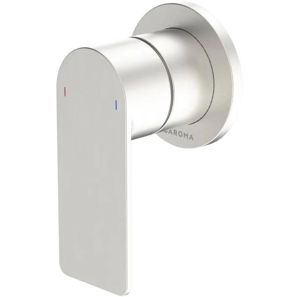 Caroma Urbane II Bath/ Shower Mixer-Round Cover Plate Brushed Nickel