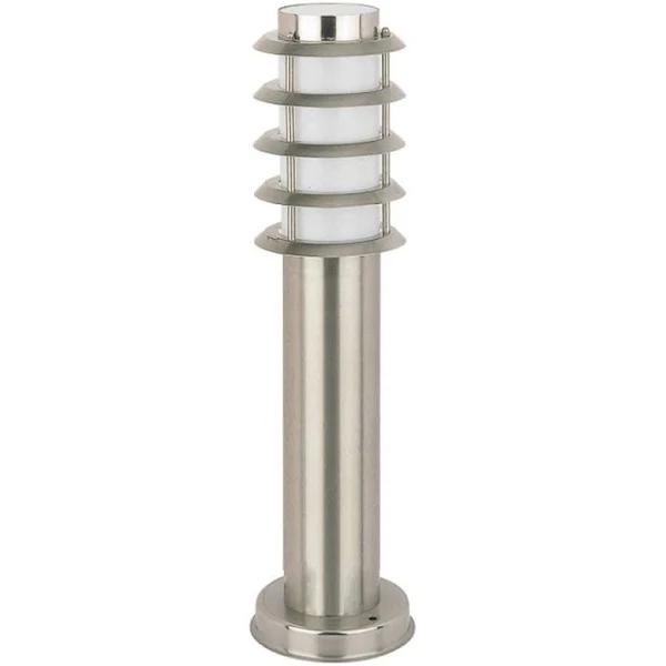 Dan Modern Garden Bollard Light Short Stainless Steel Louvered