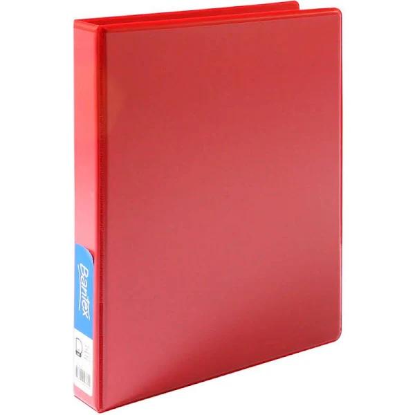 Bantex Insert Binder A4 25mm 4D Ring Red